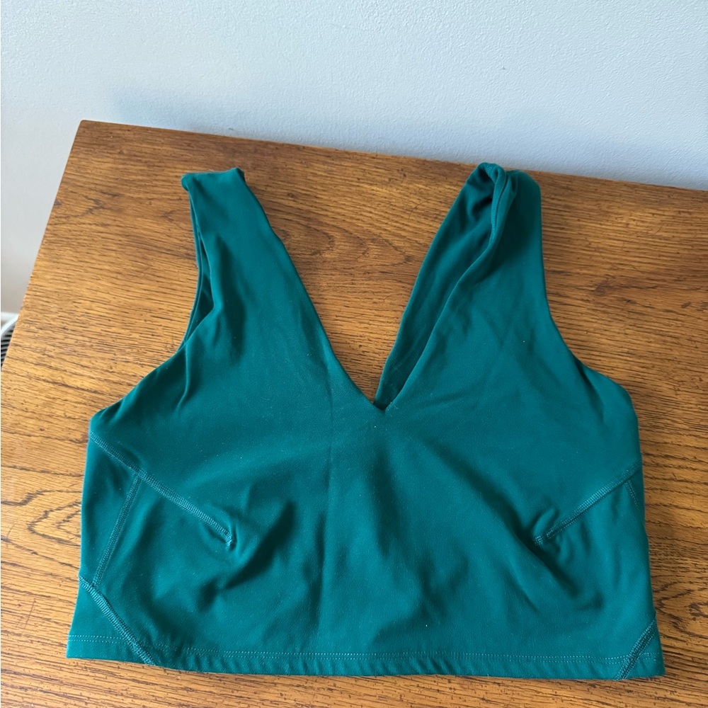 Free people green sports bra top
